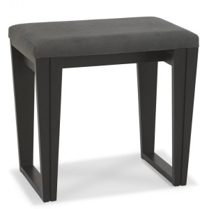 Tivoli Weathered Oak Furniture Peppercorn Stool - Dark Grey Fabric Tivoli Weathered Oak Furniture Peppercorn Stool - Dark Grey Fabric