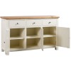 Divine Furniture Dortmund Ivory Painted Furniture 3 Door 3 Drawer Large Sideboard