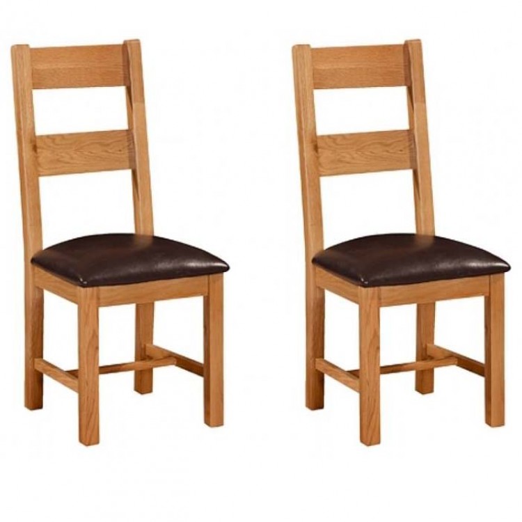 Summertown Rustic Oak Dining Room Furniture Dining Chair Pair