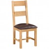 Devonshire Dorset Oak Furniture Ladder Back Dining Chair Pair DOR098