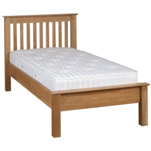 Divine True Oak Furniture 3ft Single Bed with Low Footend End Divine True Oak Furniture 3ft Single Bed with Low Footend End