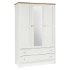 Atlanta Two Tone Painted Furniture 3 Door 2 Drawer Wardrobe