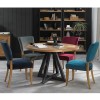 Bentley Designs Indus Industrial Oak Furniture Circular 4 Seater Dining Table