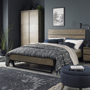 Tivoli Weathered Oak Furniture Double 135cm Low End Footend Bedstead Tivoli Weathered Oak Furniture Double 135cm Low End Footend Bedstead