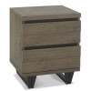 Tivoli Weathered Oak Furniture 2 Drawer Nightstand