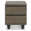 Tivoli Weathered Oak Furniture 2 Drawer Nightstand