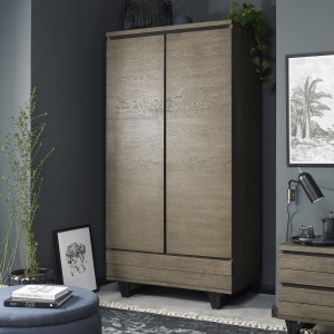 Tivoli Weathered Oak Furniture Double Wardrobe Tivoli Weathered Oak Furniture Double Wardrobe