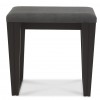 Tivoli Weathered Oak Furniture Peppercorn Stool - Dark Grey Fabric