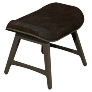 Bentley Designs Vintage Weathered Oak Old West Leather Footstool Vintage Weathered Oak Dining Furniture West Vintage Footstool 9135-09UCWFS-OWV