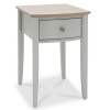 Whitby Scandi Oak Furniture Grey 1 Drawer Nightstand - PRE ORDER