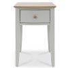 Whitby Scandi Oak Furniture Grey 1 Drawer Nightstand - PRE ORDER