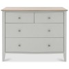 Whitby Scandi Oak Furniture Grey 4 Drawer Chest