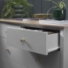 Whitby Scandi Oak Furniture Grey 4 Drawer Chest