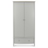 Whitby Scandi Oak Furniture Grey Double Wardrobe