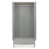 Whitby Scandi Oak Furniture Grey Double Wardrobe