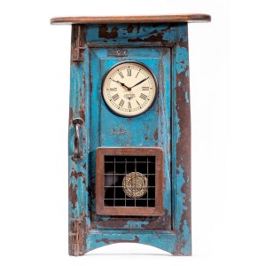 Upcycled Collection Window Clock with Pendulum