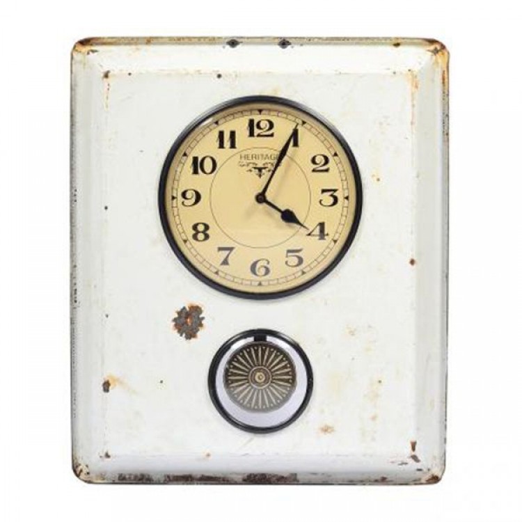 Upcycled Collection Old Ceramic Tray Clock with Pendulum