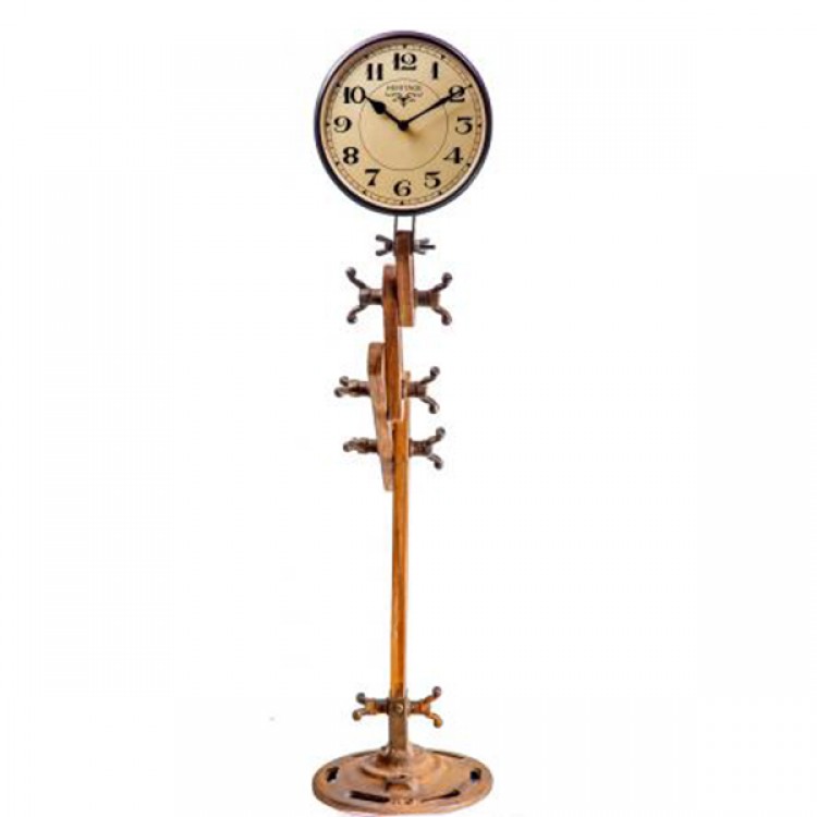 Upcycled Collection Iron Industrial Lamp Style Clock