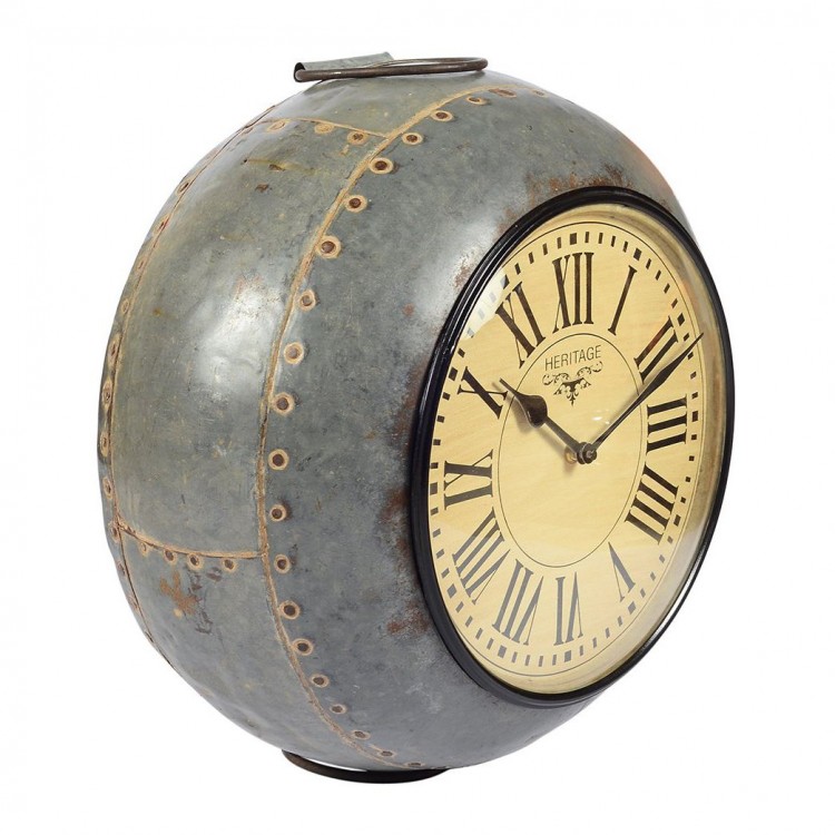 Upcycled Collection Old Iron Pot Clock