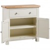 Dortmund Ivory Painted Furniture 2 Door Small Sideboard with Drawer