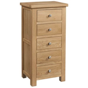Dortmund Oak Furniture 5 Drawer Wellington Chest Dorset Oak Furniture 5 Drawer Wellington Chest DOR002