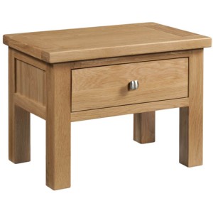 Dortmund Oak Furniture Side Table with Drawer Dorset Oak Furniture Side Table with Drawer DOR007