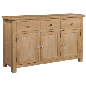 Divine Furniture Dortmund Oak Furniture 3 Door 3 Drawer Sideboard Devonshire Dorset Oak Furniture 3 Door 3 Drawer Sideboard DOR052