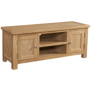 Divine Furniture Dortmund Oak Furniture Large TV Unit Devonshire Dorset Oak Furniture Large TV Unit DOR072