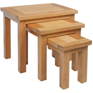 Dortmund Oak FurnitureNest of Tables Devonshire Dorset Oak Furniture Nest of Tables DOR076