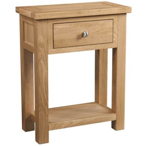Divine Furniture Dortmund Oak Furniture 1 Drawer Console Table Devonshire Dorset Oak Furniture 1 Drawer Console Table DOR078