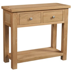 Divine Furniture Dortmund Oak Furniture 2 Drawer Console Table Devonshire Dorset Oak Furniture 2 Drawer Console Table DOR079
