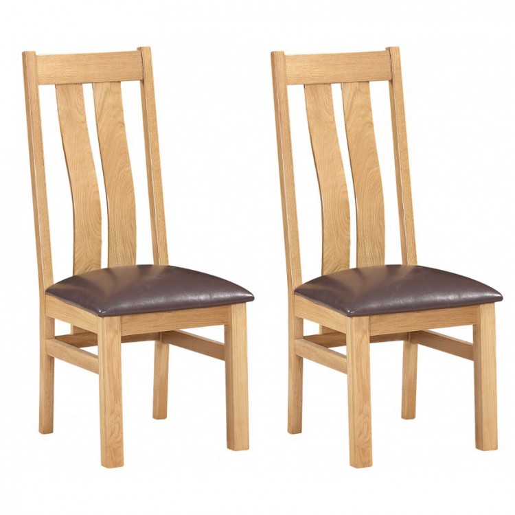 Devonshire Dorset Oak Furniture Arizona Dining Chair Pair DOR100