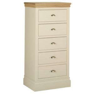 Divine London Ivory Painted Furniture 5 Drawer Wellington Chest Divine London Ivory Painted Furniture 5 Drawer Wellington Chest