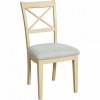 London Painted Oak Furniture Cross Back Dining Chair Pair