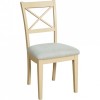 London Painted Oak Furniture Cross Back Dining Chair Pair