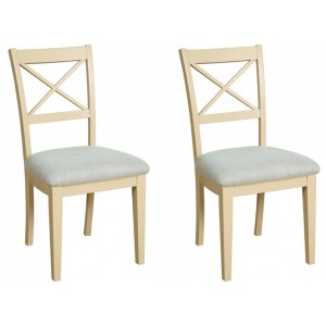 London Painted Oak Furniture Cross Back Dining Chair Pair London Painted Oak Furniture Cross Back Dining Chair Pair