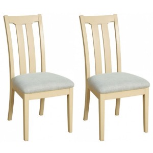 London Painted Oak Furniture Slat Back Dining Chair Pair London Painted Oak Furniture Slat Back Dining Chair Pair