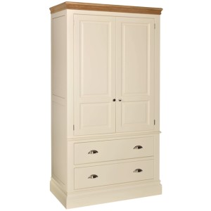 Divine London Ivory Painted Furniture 2 Drawer Double Wardrobe Divine London Ivory Painted Furniture 2 Drawer Double Wardrobe