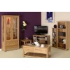 Divine True Oak Furniture 2 Door 2 Drawer Display Cabinet