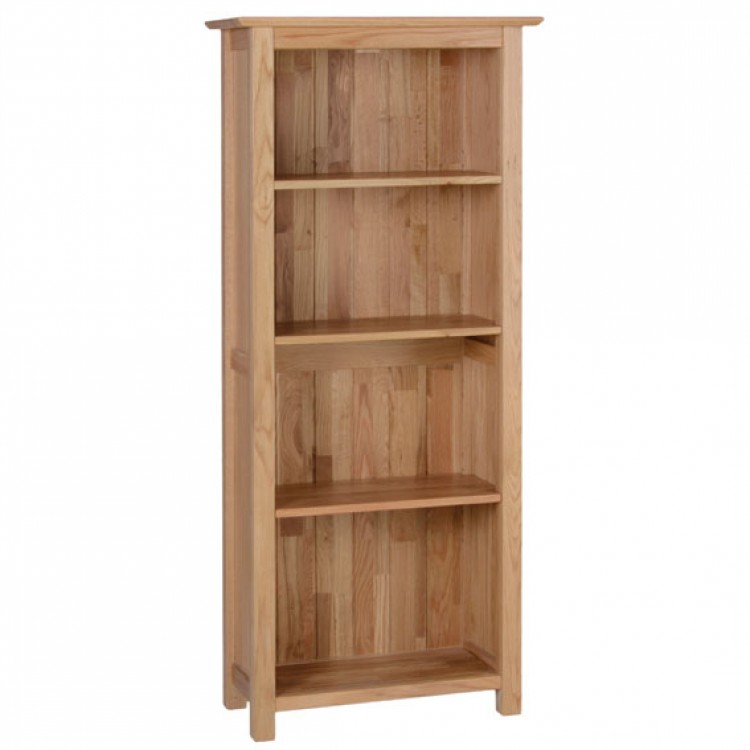 Divine True Oak Furniture 5ft Narrow Bookcase