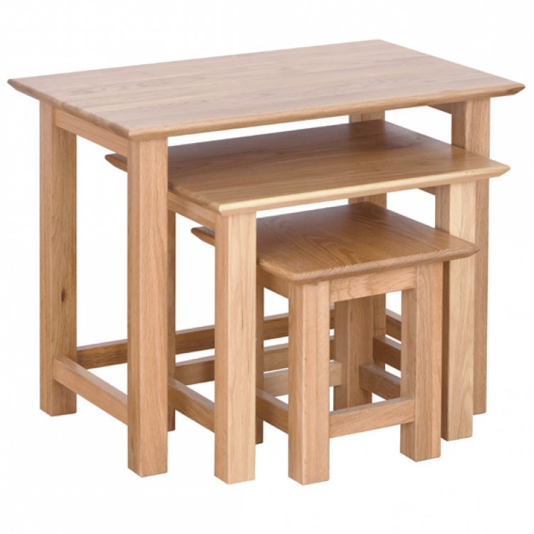 Divine True Oak Furniture SmallNest of Tables