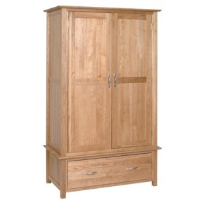 Divine True Oak Furniture 1 Drawer 2 Door Double Wardrobe Divine True Oak Furniture 1 Drawer 2 Door Double Wardrobe