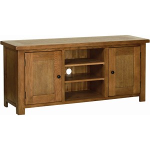 Divine Furniture Oak Furniture Large TV Cabinet Devonshire Rustic Oak Furniture Large TV Cabinet RE35