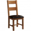 Devonshire Rustic Oak Furniture Ladder Back Dining Chair Pair RUS098