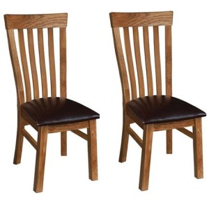 Devonshire Rustic Oak Furniture Toulouse Dining Chair (Pair) RUS099