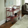 Cosco Outdoor Living Intellifit Ruby Red Folding 2 Shelf Serving Cart