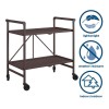 Cosco Outdoor Living Intellifit Sandy Brown Folding 2 Shelf Serving Cart