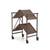 Cosco Outdoor Living Intellifit Sandy Brown Folding 2 Shelf Serving Cart