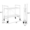 Cosco Outdoor Living Intellifit White Folding 2 Shelf Serving Cart