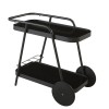 Cosco Outdoor Living Novogratz Poolside Collection Barbie Bar Cart in Charcoal